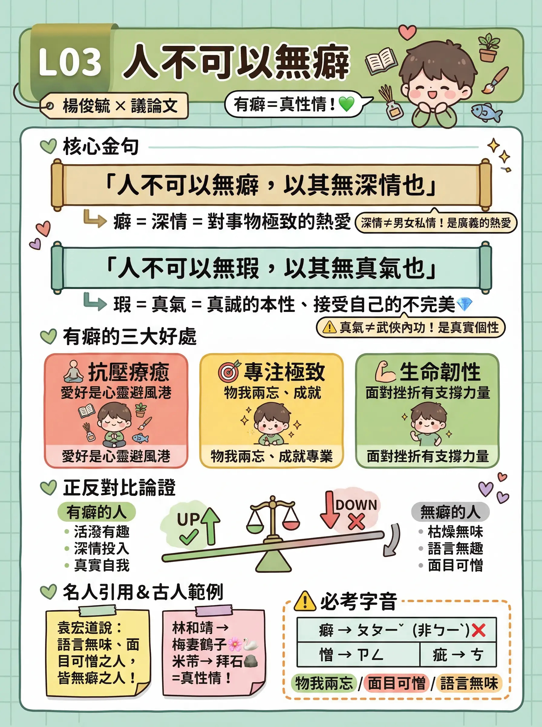 會考國文重點筆記｜元曲選、石滬、人不可無癖(九下一段複習附影片) @貧窮貴婦小愛的吃喝玩樂育兒日記